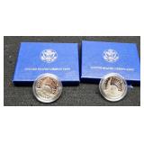 (2) 1986-S Clad Comm. Half Dollar Liberty w/