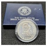 1992-D Unc. Silver Dollar Comm. White House w/
