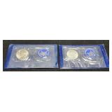 (2) Silver Unc. Ike Dollars: 1971-S, 1972-S