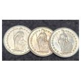 (3) 1921-1944 Switzerland 1/2 Franc