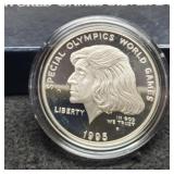 1995 Proof Silver Dollar Comm. Special Olympics w/