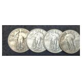 (4) S. Liberty Quarters 1925, 1926-P,D,S