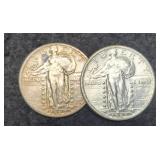 (2) S. Liberty Quarters 1927-P&D
