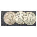 (3) S. Liberty Quarters 1928-P,D,S