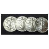 (4) 1991 Silver Eagles