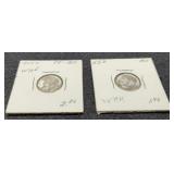 (2) 1955 Roosevelt Dimes D&S BU Hard Dates