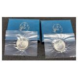 (2) 1982-D Silver Comm. Half Dollar G. Washington