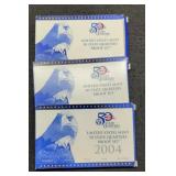 (3) 5 Quarter Proof Sets: 2003, 04, 05