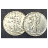 (2) W. Liberty Half Dollars 1941-P&D