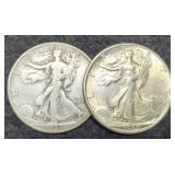 (2) W. Liberty Half Dollars 1937-D&S