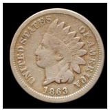 1863 Indian Head Cent w/ Liberty