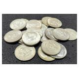 (20) 40% Silver Kennedy Half Dollars