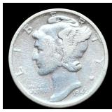 1945 Micro S Mercury Dime