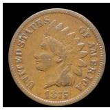 1875 Indian Head Cent w/ Partial Liberty