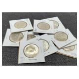 (10) 1964 Kennedy Half Dollars AU
