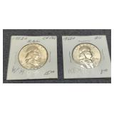 (2) F. Half Dollars 1953-D BU, 1958-D BU