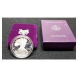 1986-S Proof Silver Eagle w/ Case & COA