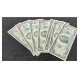 (8) 1976 $2 Notes Unc./Consecutive #,