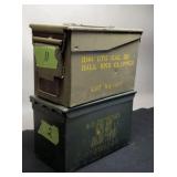 (2) Ammo Boxes 11"x7"x6"
