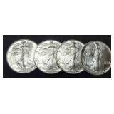 (4) 1992 Silver Eagles