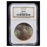 1923 Slab Peace Dollar NGC MS64