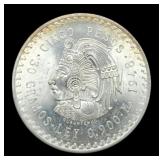 1948 Mexico 5 Pesos BU Silver 90%/30 G