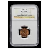 1944-S Slab L. Cents NGC MS66 RD