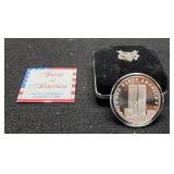 1 Troy Oz. Silver 9/11/2001 Medallion w/