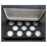 (11) Different Silver War Nickels w/ Case