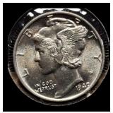 1940 M. Dime CH BU Split Bands
