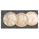 (3) 1912 L. Cents P,D,S