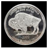 1 Troy Oz. Giant Buffalo Proof Round