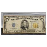 1935A $5 N. Africa Silver Certificate Note