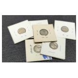 (6) Mercury Dimes: 1935, 38-S, 39-D, 40-P&D, 41