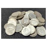 (50) Silver Roosevelt Dimes