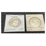 (2) 1976-S Silver Kennedy Half Dollar Proof & Unc.