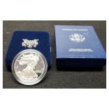 2002-W Proof Silver Eagle w/ Case & COA