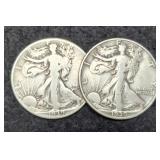(2) 1939 W. Liberty Half Dollars P&D