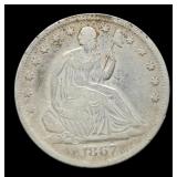 1867-S Liberty Seated Half Dollar