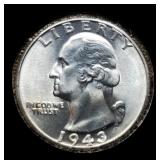 1943 W. Quarter Gem BU