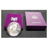 1990-S Proof Silver Eagle w/ Case & COA