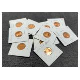 (12) Different Proof Lincoln Cents 1961-2011