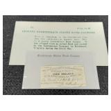 1861 Original Confederate Bond Coupon