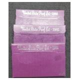 (3) Proof Sets 1984, 85, 86