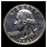 1961 Proof W. Quarter