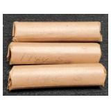 (3) Rolls S. Mint Wheat Cents 1944, 45, 53