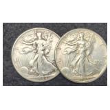 (2) W. Liberty Half Dollars 1946-D&S