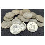 (20) 40% Silver Kennedy Half Dollars