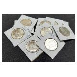 (10) 1964 Kennedy Half Dollars AU