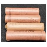 (4) Rolls 1964 Unc. L. Cents
